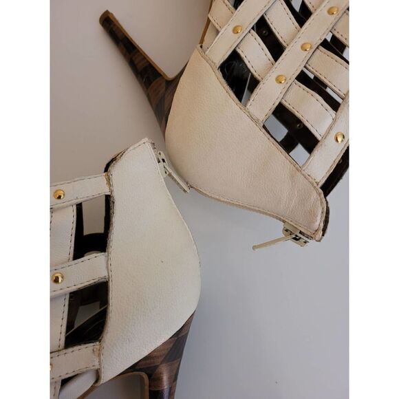 Women's Sandal Stiletttos summer boots studded BABY PHAT Marianela white 10 - Picture 6 of 12